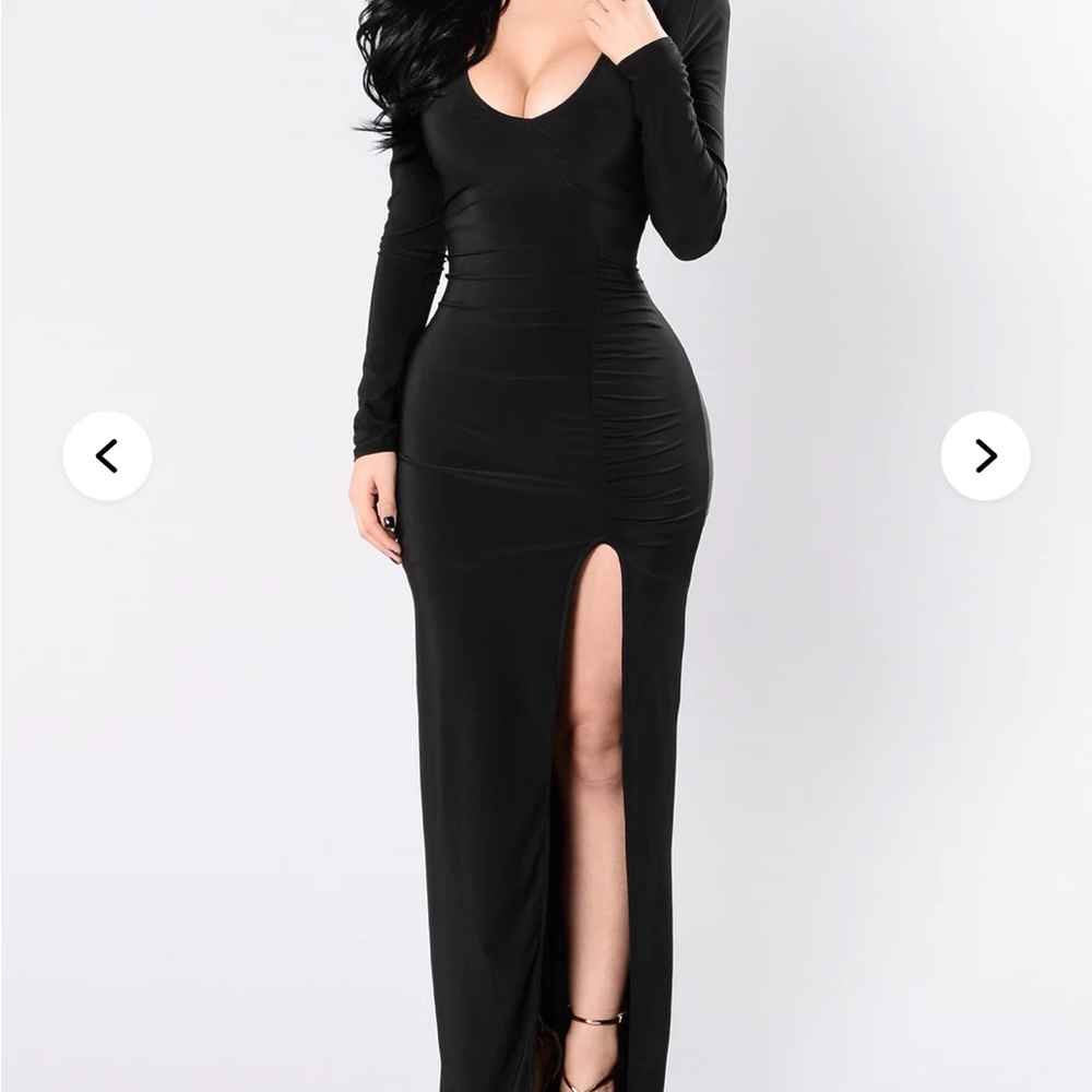 Fashion Nova Black Long Sleeve Dress
